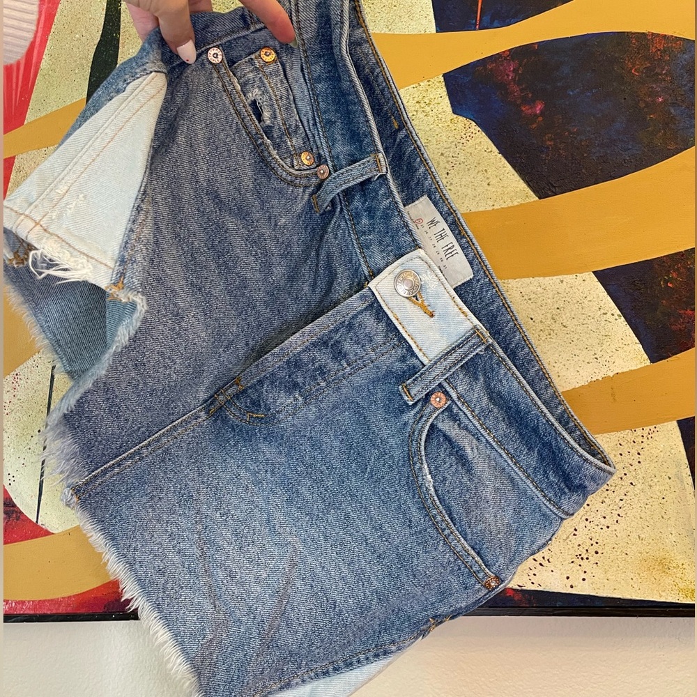 free people denim mini skirt size 24